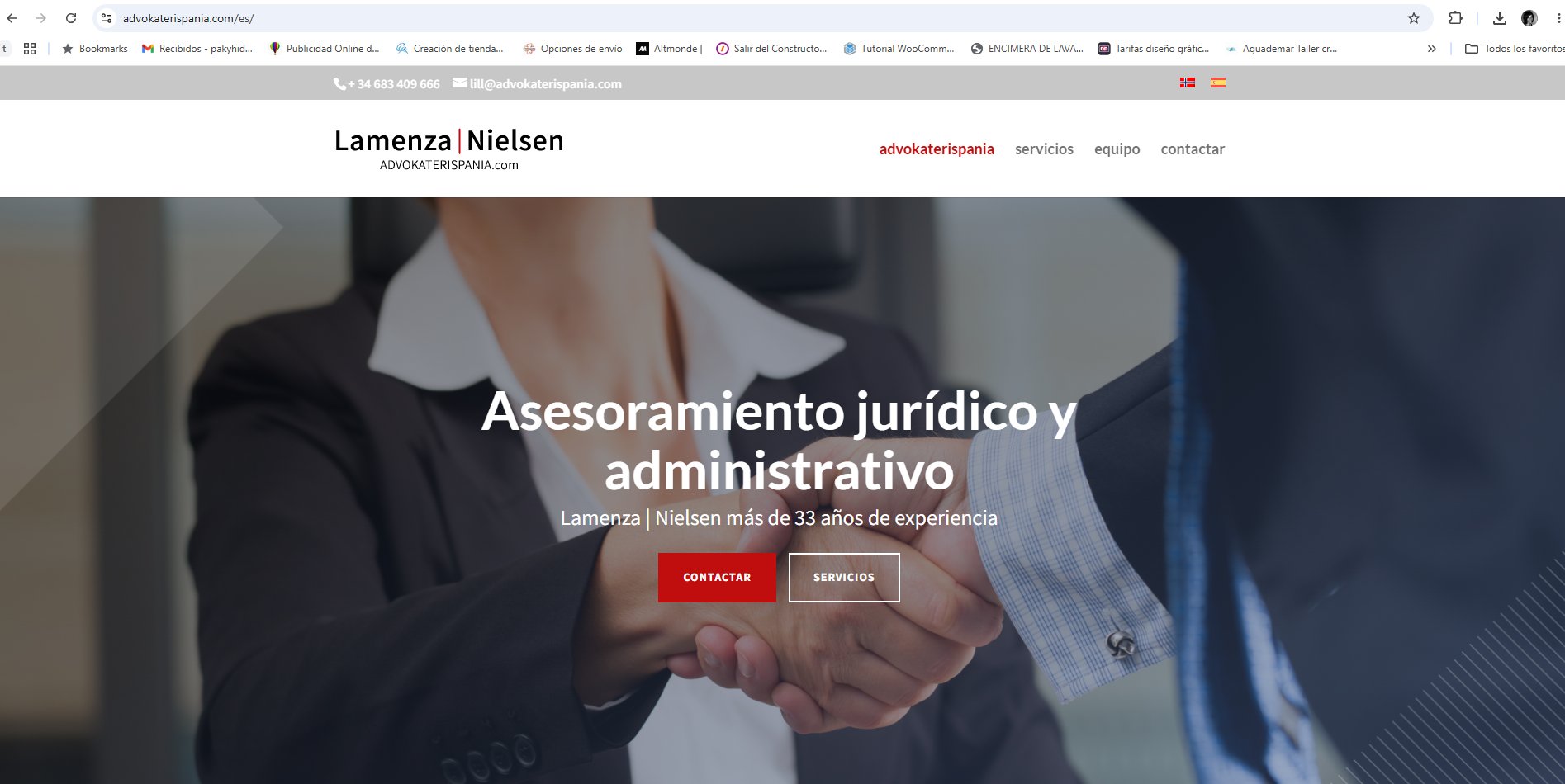 Proyecto web para Advokaterispania — Lamenza Nielsen